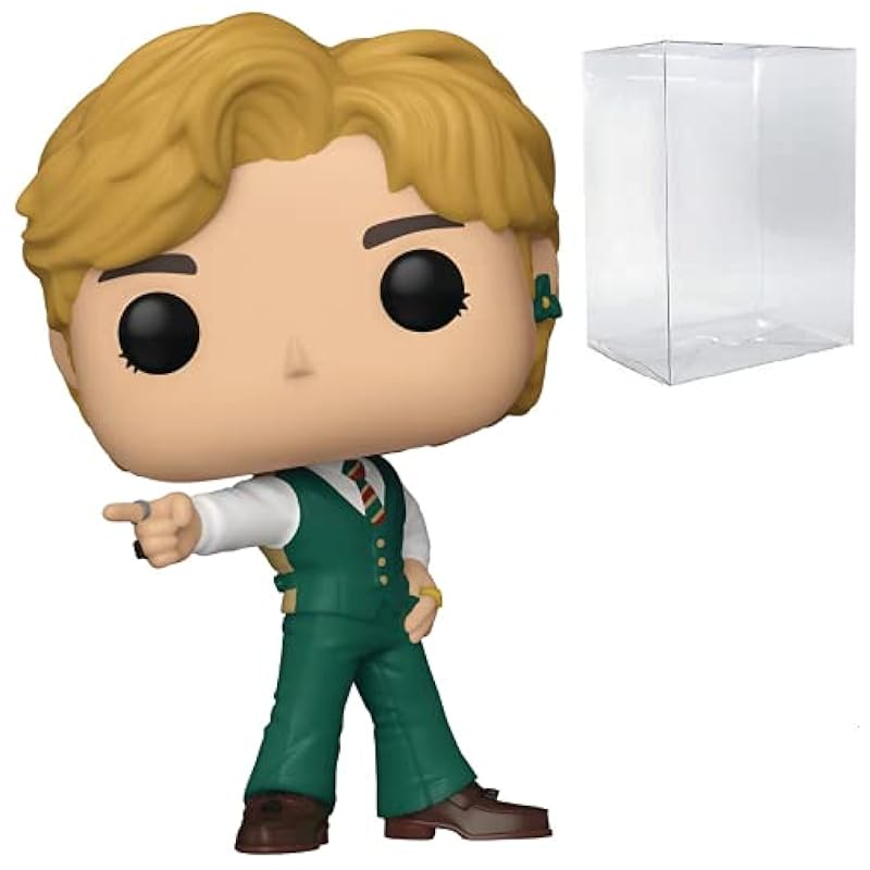 BTS - Dynamite - V Funko Pop! Vinyl Figure (Bundled with Compatible Pop Box Protector Case), Multied, 3.75 inches Bobbleheads Funko