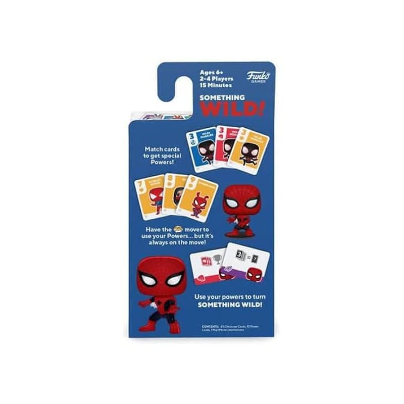 Funko Something Wild! Marvel Spider-Man with Pocket Pop! Card Game for 2-4 Players Ages 6 and Up Funko Dedicated Deck Card Games