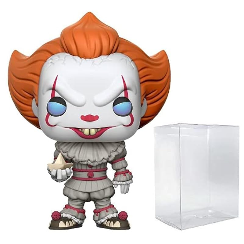 POP Stephen King's It - Pennywise with Boat Funko Vinyl Figure (Bundled with Compatible Box Protector Case), Multied, 3.75 inches Funko Action Figures