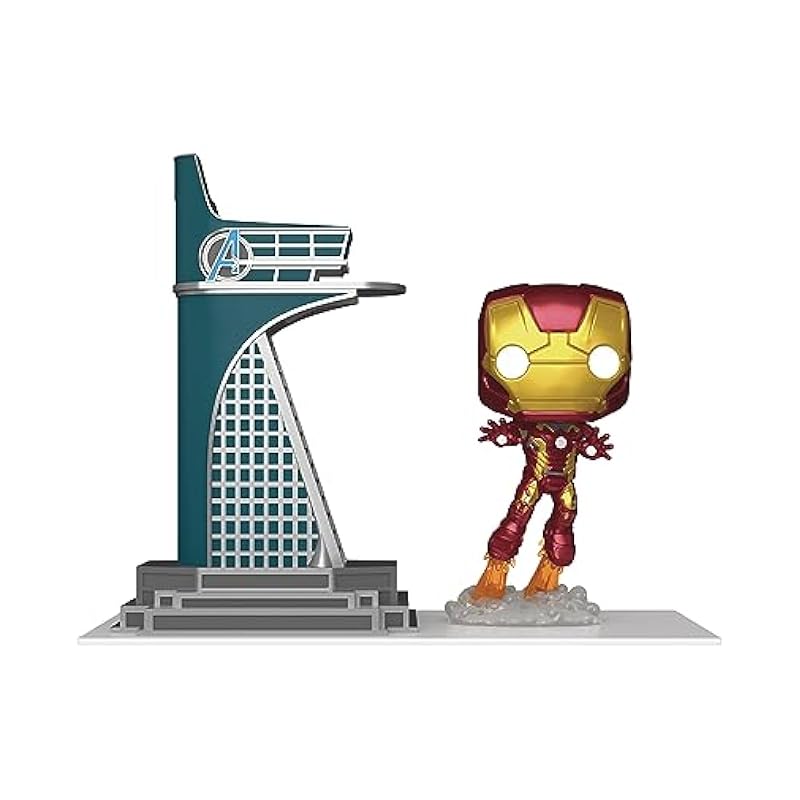Pop! Town: Avengers: Age of Ultron - Avengers Tower with Iron Man (Glow-in-The-Dark) PX Vinyl Figure Funko Bobbleheads