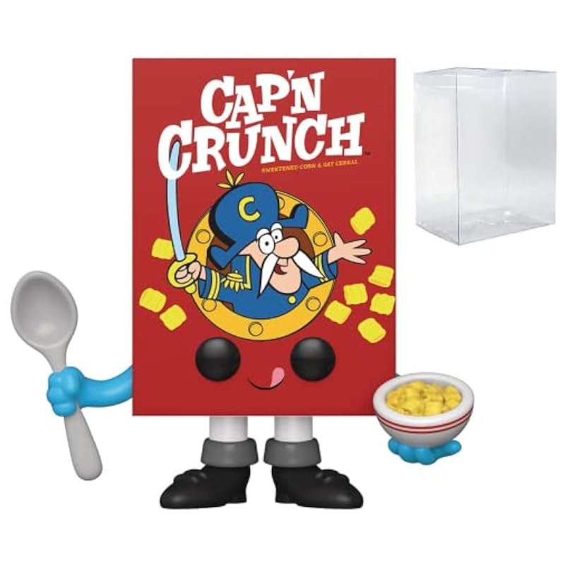 POP Ad Icons:Quaker-Cap n Crunch Cereal Box Funko Pop! Vinyl Figure (Bundled with Compatible Pop Box Protector Case) Multi 3.75 inches Funko Action Figures