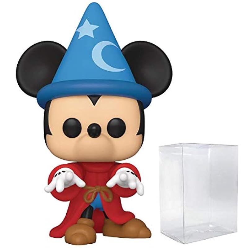 Funko Funko Pop! Disney: Fantasia 80th Anniversary - Sorcerer Mickey Vinyl Figure (Bundled with Compatible Box Protector Case), Multi, 3.75 inches Statues