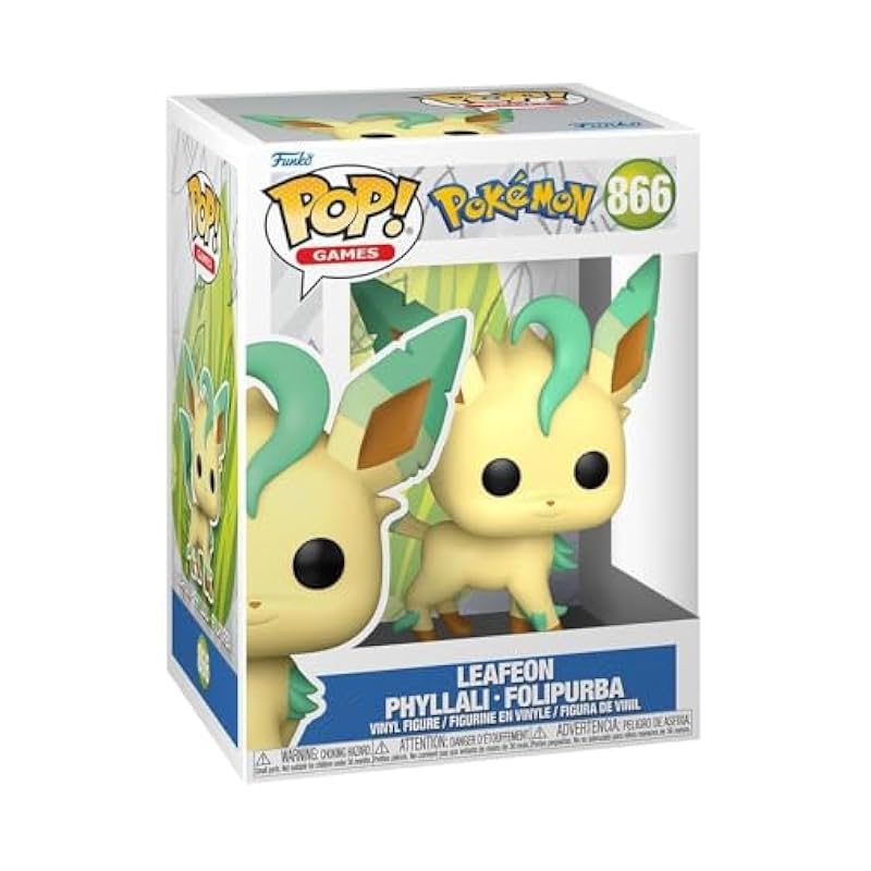 Statues Funko Funko POP! Games: Pokemon - Leafeon - Collectible Vinyl Figure - Gift Idea - Official Merchandise - Toys for Children and Adults - Video Games Fans - Figure for Collectors