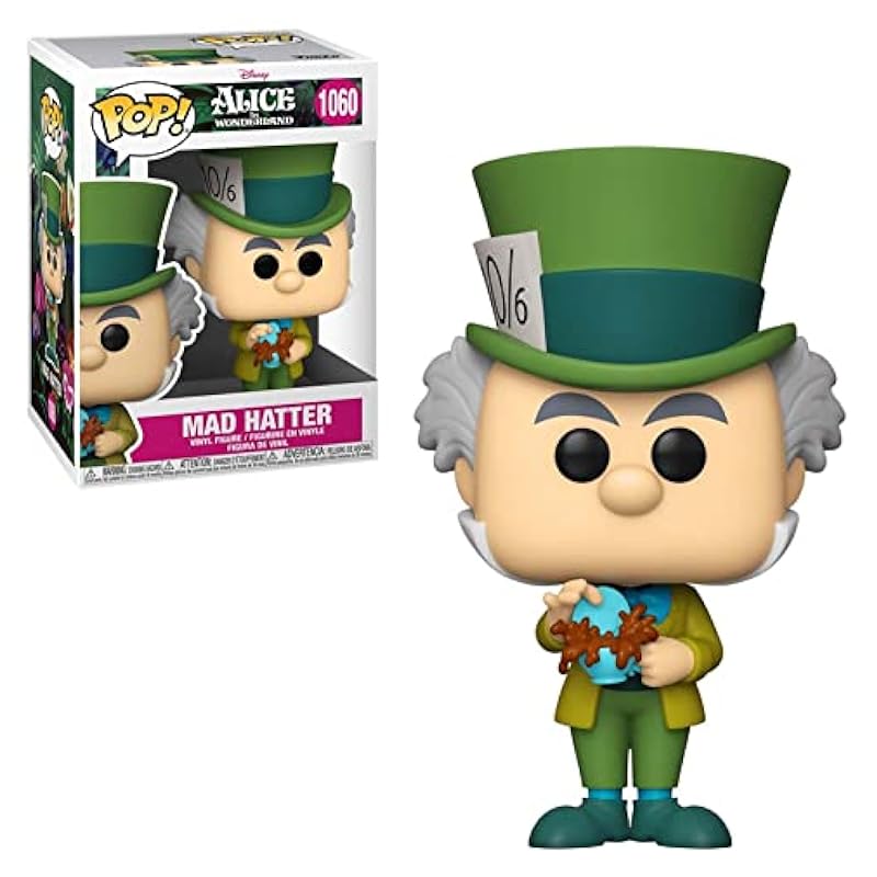 POP Disney: Alice in Wonderland 70th - Mad Hatter Funko Pop! Vinyl Figure (Bundled with Compatible Pop Box Protector Case) Multi 3.75 inches Funko Bobbleheads