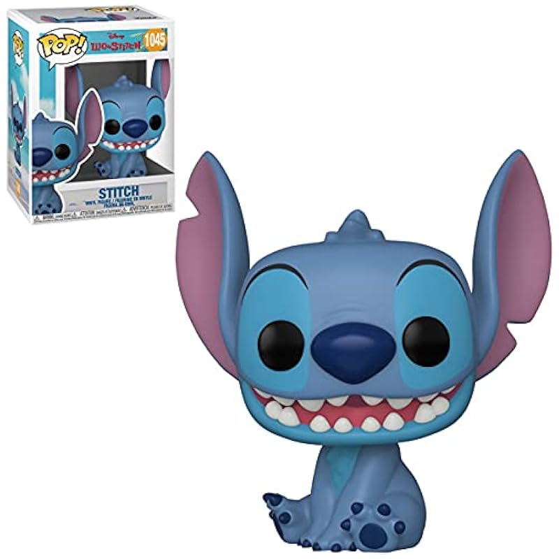 Bobbleheads Funko Funko Disney: Lilo & Stitch - Smiling Seated Stitch Pop! Vinyl Figure (Bundled with Compatible Pop Box Protector Case)