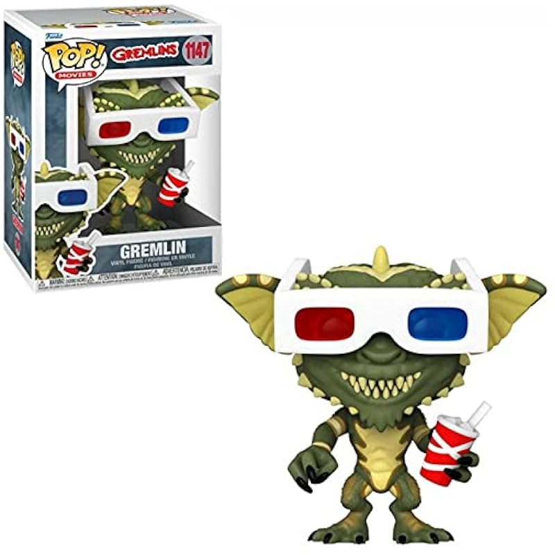 POP Gremlins - Gremlin with 3D Glasses Funko Pop! Vinyl Figure (Bundled Compatible Box Protector Case), Multied, 3.75 inches Funko Bobbleheads