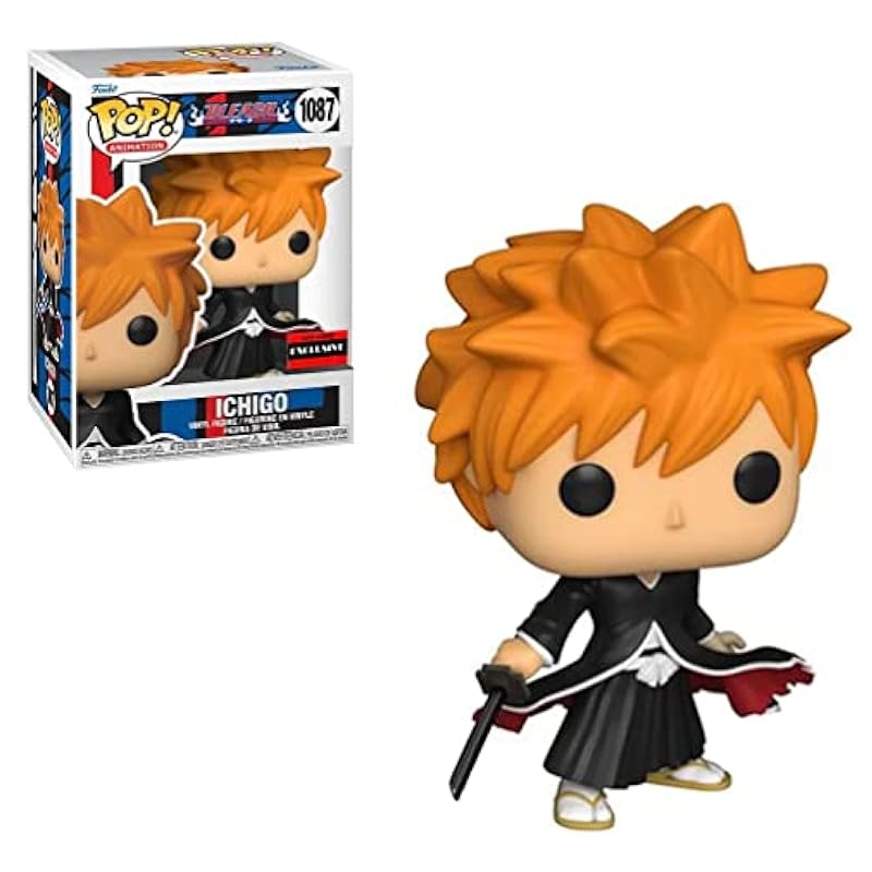 Bobbleheads Funko POP Bleach - Ichigo Bankai Tensa Zangetsu (AAA Anime Exclusive) Funko Vinyl Figure (Bundled with Compatible Box Protector Case), Multi, 3.75 inches