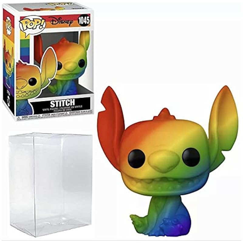 Stitch Rainbow Pop #1045 Disney: Pride Vinyl Figure (Bundled with EcoTek Protector to Protect Display Box) Funko Bobbleheads