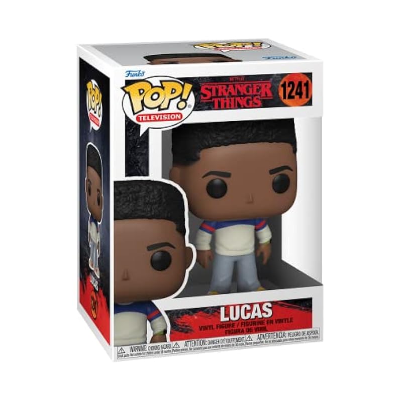POP [Stranger Things - Lucas Sinclair [Season 4] Funko Vinyl Figure (Bundled with Compatible Box Protector Case), Multi, 3.75 inches Bobbleheads Funko