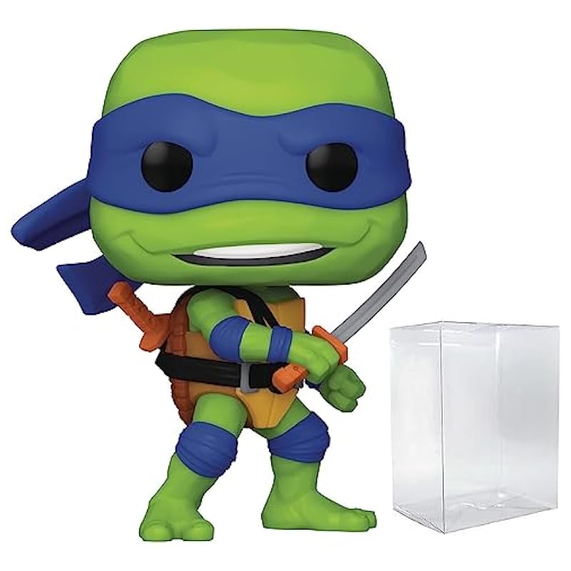 POP Teenage Mutant Ninja Turtles: Mutant Mayhem - Leonardo Funko Vinyl Figure (Bundled with Compatible Box Protector Case), Multi, 3.75 inches Action Figures Funko