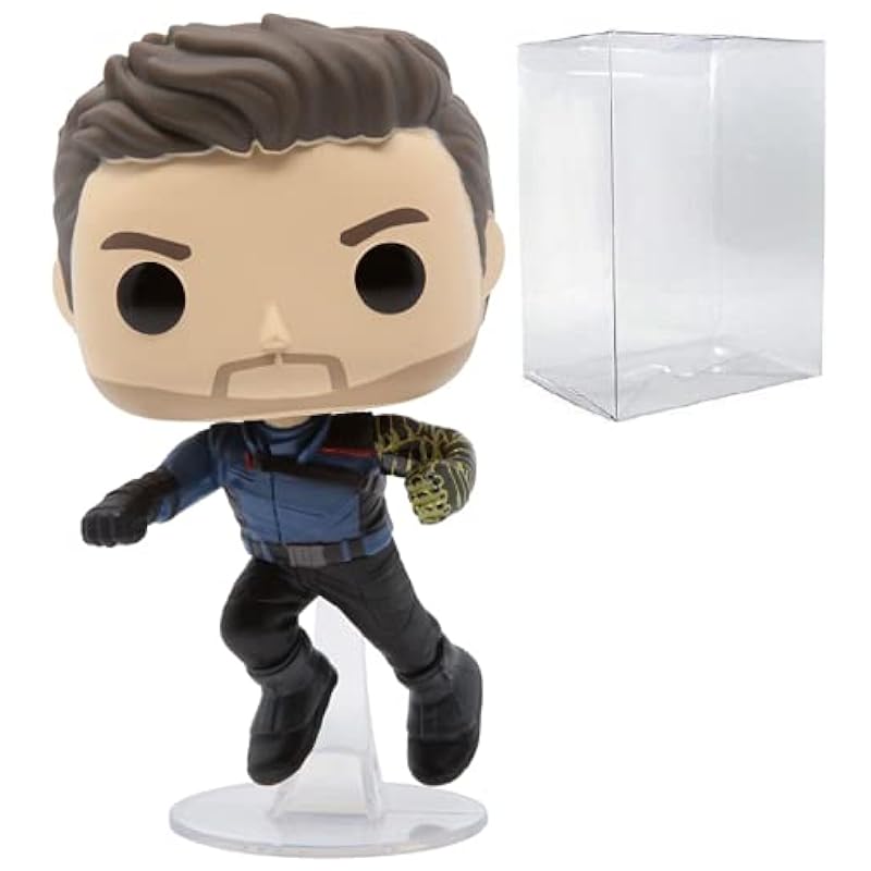 Funko POP Marvel: Falcon and The Winter Soldier - Winter Soldier Funko Pop! Vinyl Figure (Bundled with Compatible Pop Box Protector Case), Multi, 3.75 inches Bobbleheads