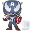 Funko Bobbleheads POP Marvel: Venom - Venomized Captain America Funko Pop Vinyl Figure (Bundled with Compatible Pop Box Protector Case), Multied, 3.75 inches