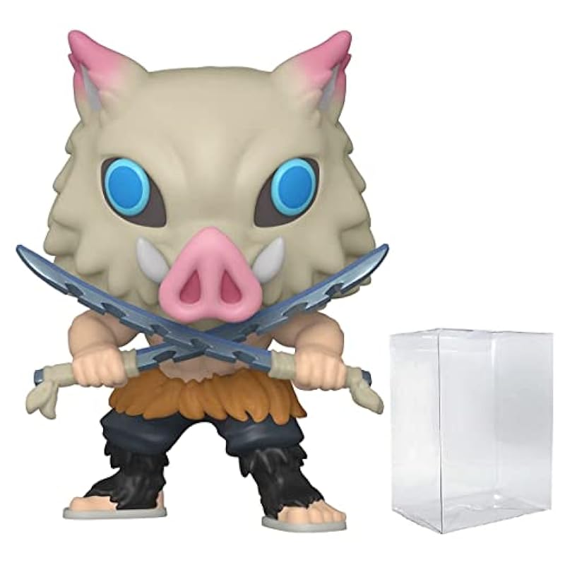 POP Demon Slayer - Inosuke Hashibira Funko Vinyl Figure (Bundled with Compatible Box Protector Case), Multi, 3.75 inches Action Figures Funko