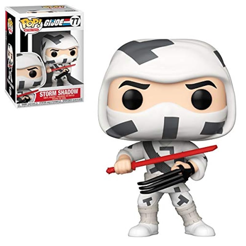 Action Figures Funko POP Retro Toys: G.I. Joe - Storm Shadow [Camo Version] Funko Pop! Vinyl Figure (Bundled with Compatible Pop Box Protector Case), Multied, 3.75 inches