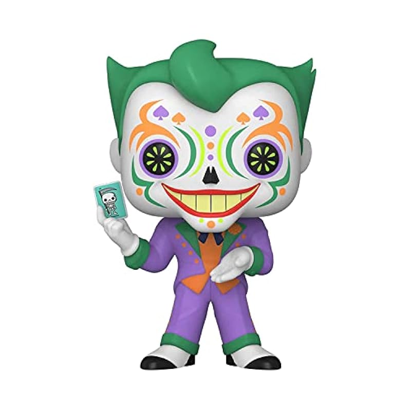 Bobbleheads Funko Funko POP Heroes: Dia De Los DC - Joker (Glow in The Dark), Amazon Exclusive, Multi, (58173)