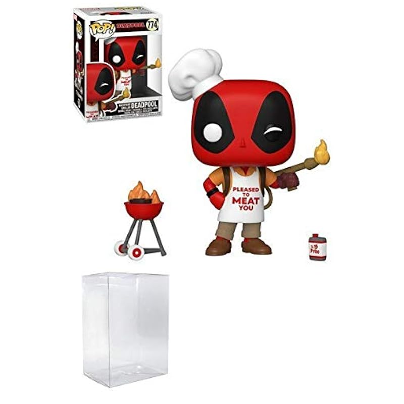Action Figures Funko Backyard Griller Deadpool Pop #774 Pop Marvel Deadpool Vinyl Figure (Bundled with EcoTek Protector to Protect Display Box)