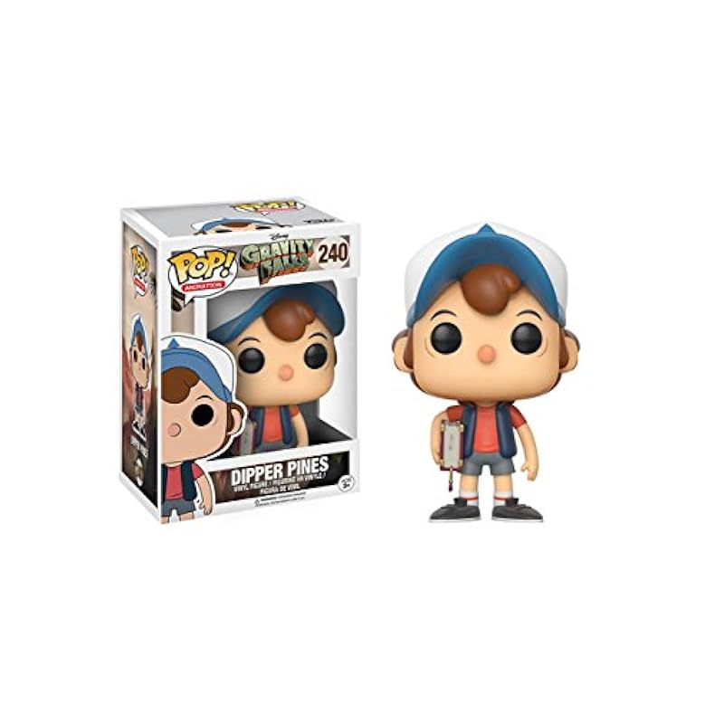 Statues Funko Funko Gravity Falls POP! Animation Dipper Pines Vinyl Figure #240 [Regular Version], Styles May Vary, MultiMulticolor, Standard (12373) Multicolor