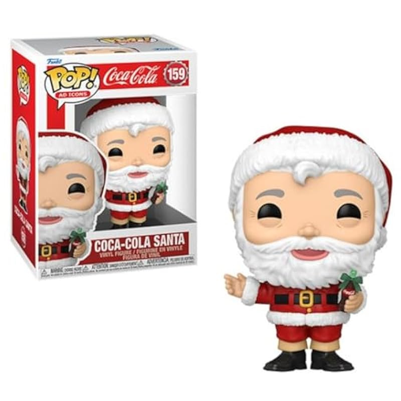 Bobbleheads Funko Funko Pop Coca-Cola Holiday + Protector: Pop! Retro Ad Icons Vinyl Figure (Bundled with ToyBop Box Protector Collector Case) (Coca Cola Santa)