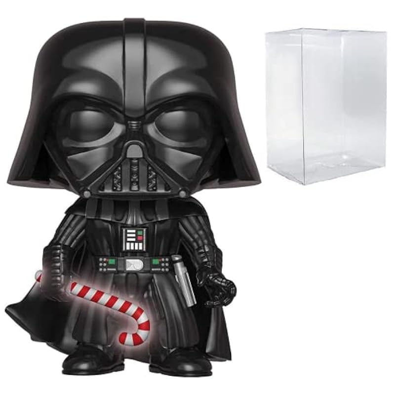 Funko Star Wars: Holiday - Darth Vader with Candy Cane Glow-in-The-Dark Chase Pop! Vinyl Figure (Bundled with Compatible Pop Box Protector Case) Funko Action Figures