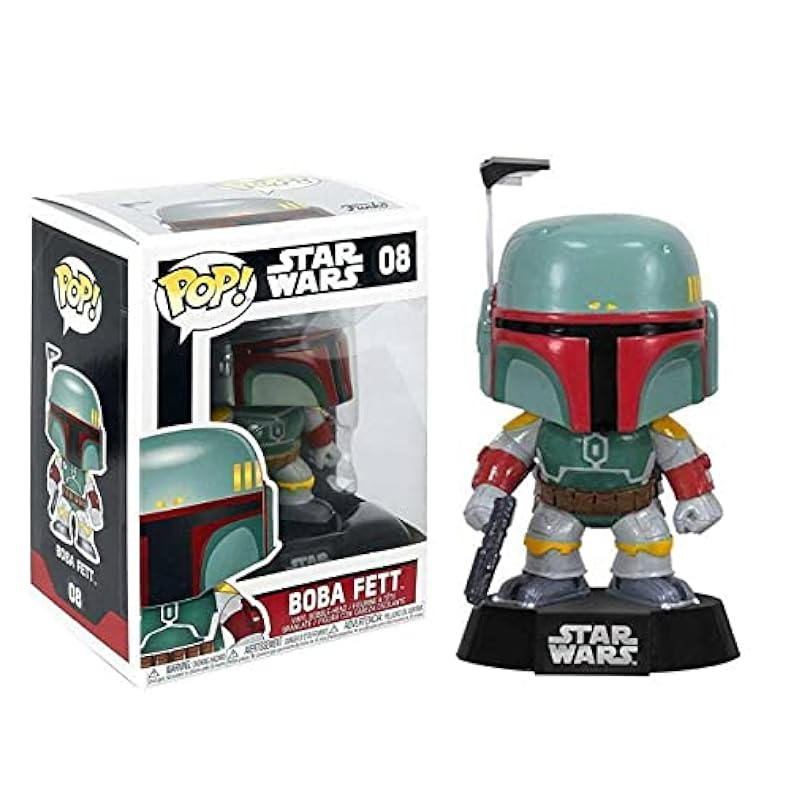 POP Star Wars: The Empire Strikes Back - Boba Fett #08 Funko Pop! Vinyl Figure (Bundled with Compatible Pop Box Protector Case), Multied, 3.75 inches Funko Bobbleheads