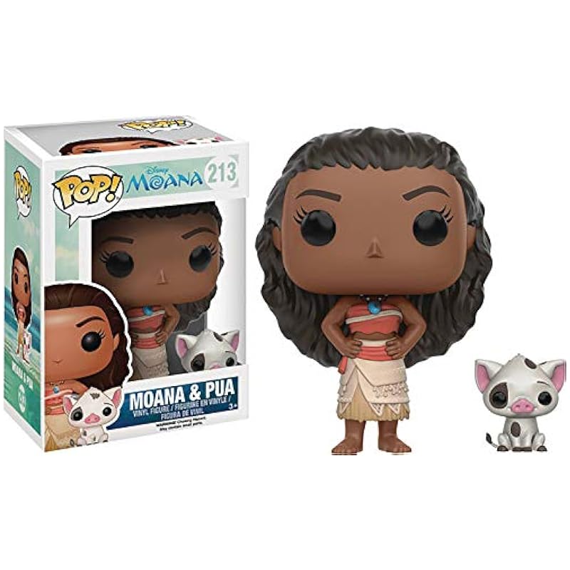 Bobbleheads Funko Funko POP Disney: Moana - Moana & Pua Pop! Vinyl Figure (Bundled with Compatible Pop Box Protector Case), Multi, 3.75 inches