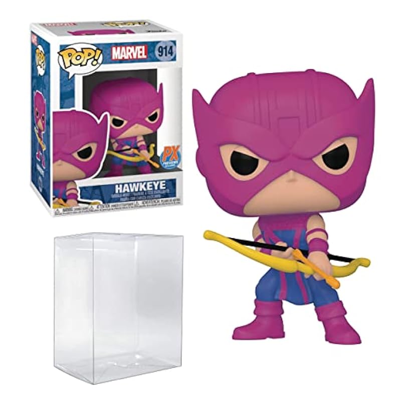 Bobbleheads Funko Funko Pop! Marvel Classic Hawkeye Vinyl Figure Exclusive (Bundled with EcoTek Protector Case to Protect Display Box), Blue,purple