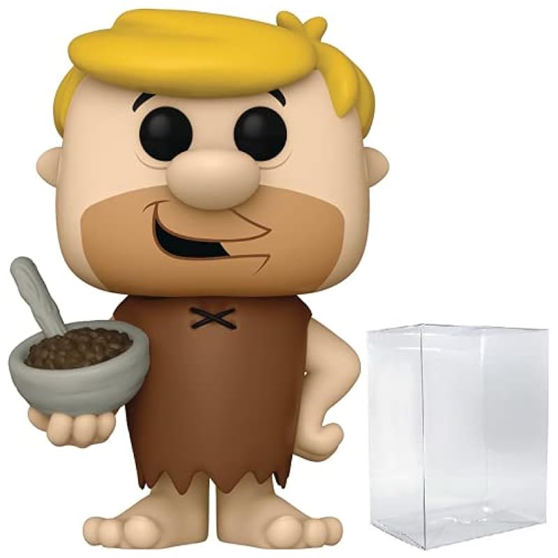 POP Ad Icons: Cocoa Pebbles - Barney Rubble with Cereal Funko Pop! Vinyl Figure (Bundled with Compatible Pop Box Protector Case), Multied, 3.75 inches Statues Funko