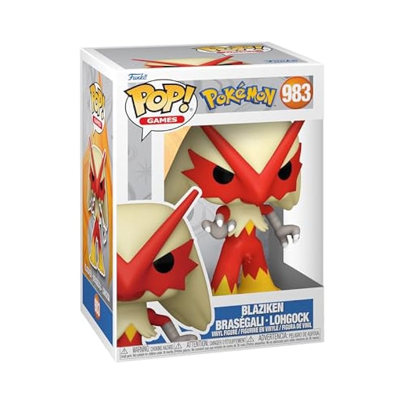 Funko Pop! Games: Pokemon - Blaziken - Braségali - Collectible Vinyl Figure - Gift Idea - Official Products - Toys for Children and Adults - Video Games Fans Statues Funko