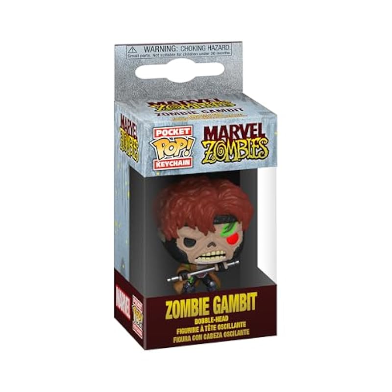 Bobbleheads Funko Funko 50275 POP Keychain: Marvel Zombies-Gambit Collectible Toy, Multicolour, 2 inches Gambit