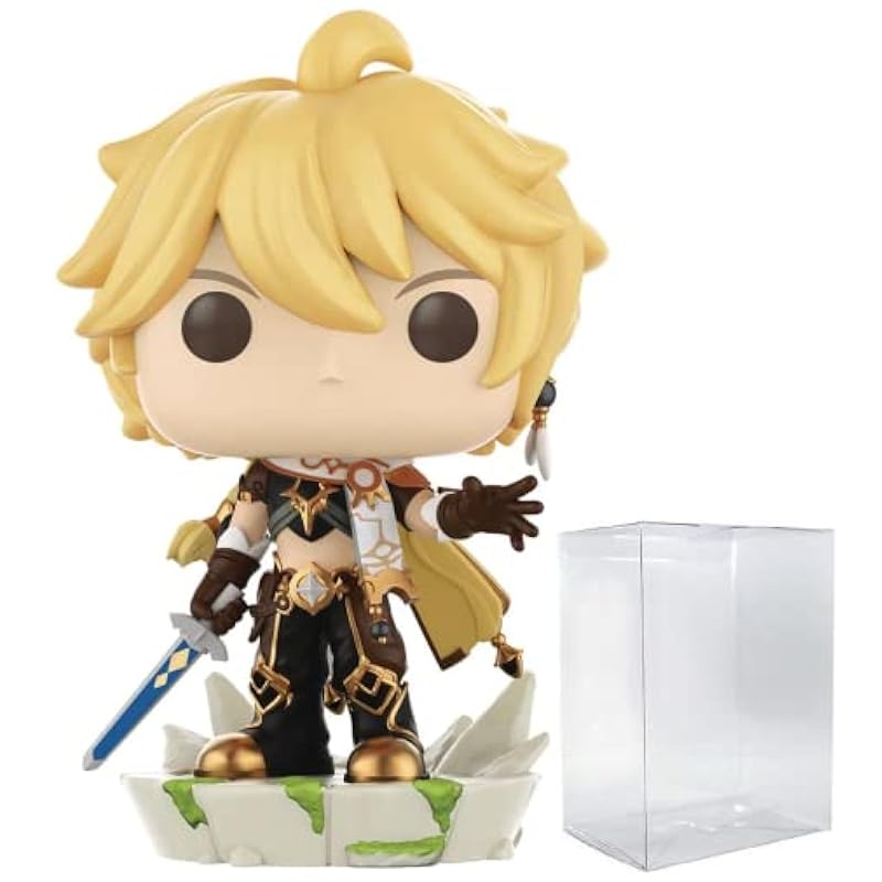 Funko Action Figures POP Genshin Impact - Aether Funko Vinyl Figure (Bundled with Compatible Box Protector Case), Multi, 3.75 inches