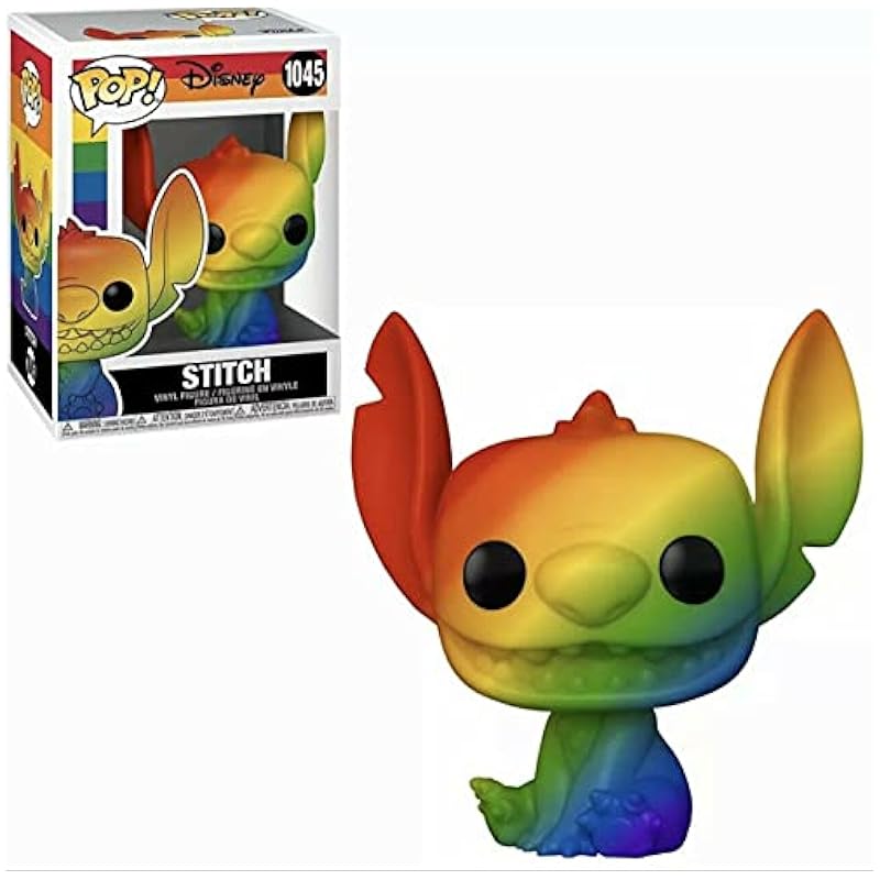 Stitch Rainbow Pop #1045 Disney: Pride Vinyl Figure (Bundled with EcoTek Protector to Protect Display Box) Funko Bobbleheads