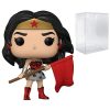 POP DC Heroes: Wonder Woman 80th Anniversary - Red Son Wonder Woman Funko Vinyl Figure (Bundled with Compatible Box Protector Case) Bobbleheads Funko