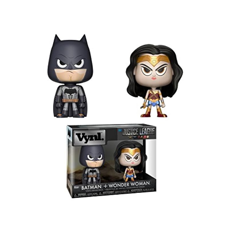 Funko Vynl: DC Comics- 2 Pack- Wonder Woman & Batman Standard, Black Action Figures Funko