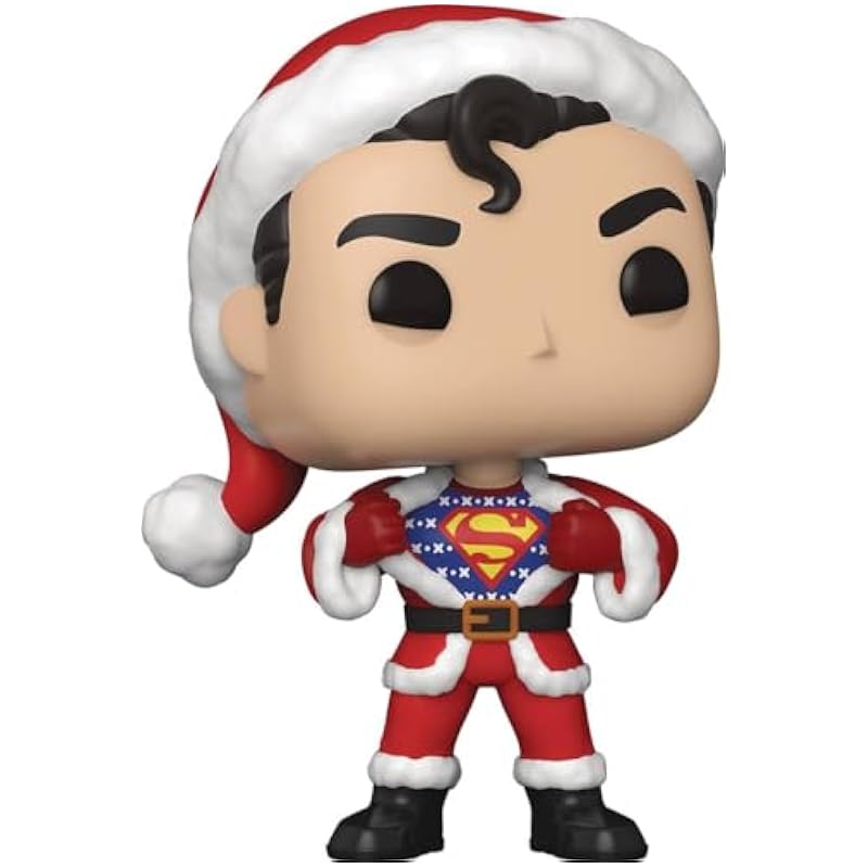Action Figures Funko Funko Pop! DC Heroes: DC Holiday - Superman with Sweater, Multi, 3.75 inches (50651)