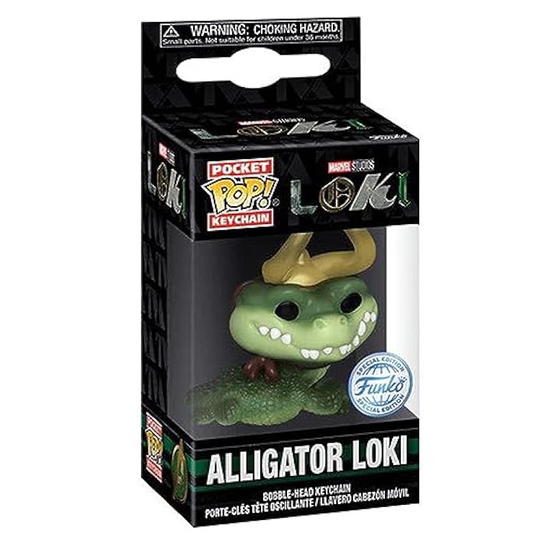 ‎unisex-ad Bobbleheads Funko Funko Pop! Keychain: Marvel - Loki - Alligator Loki Novelty Keyring - Collectable Mini Figure - Stocking Filler - Gift Idea - Official Merchandise - TV Fans - Backpack Decor