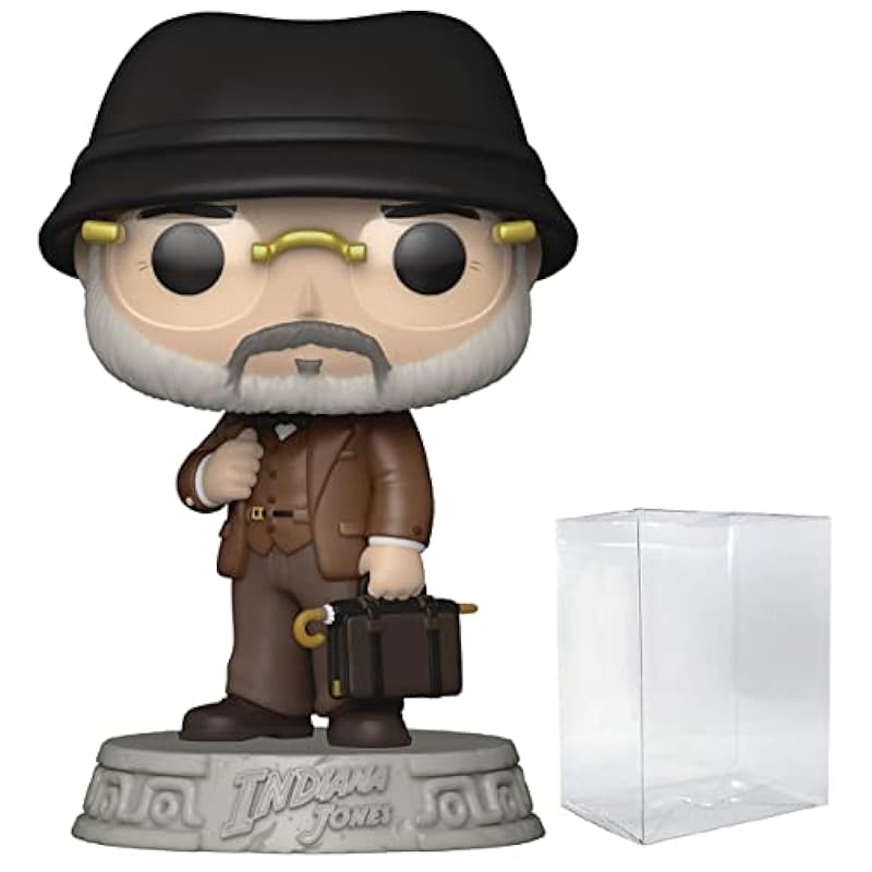 Bobbleheads Funko POP Indiana Jones and The Last Crusade - Henry Jones Sr. Funko Vinyl Figure (Bundled with Compatible Box Protector Case), Multi, 3.75 inches