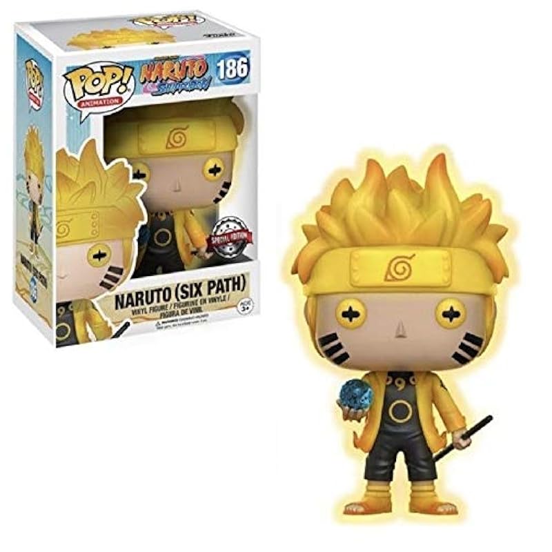 Bobbleheads Funko Funko 12999 Pop! Animation: Naruto Shippuden - Naruto (Six Path) (Glow in the Dark Special Edition) #186