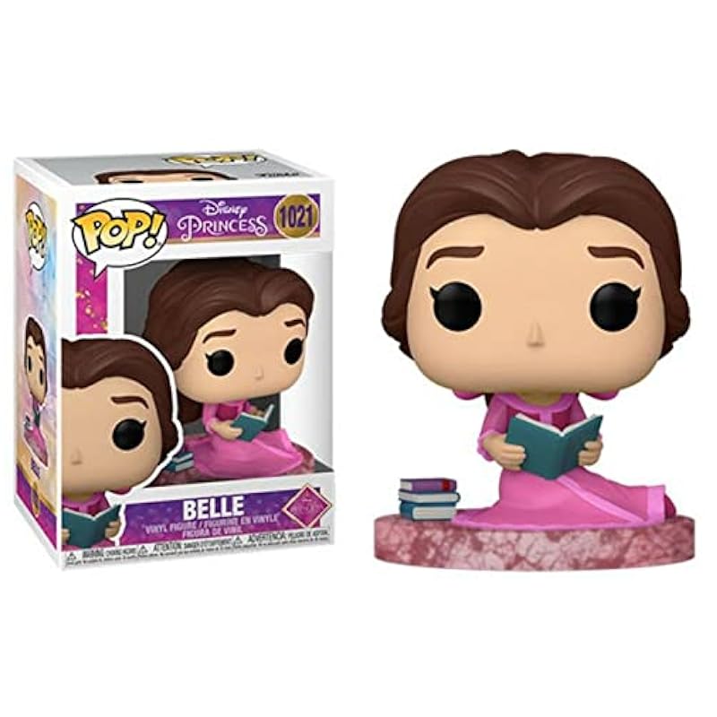 Funko POP Disney: Ultimate Princess - Belle Funko Vinyl Figure (Bundled with Compatible Box Protector Case), Multi, 3.75 inches Bobbleheads