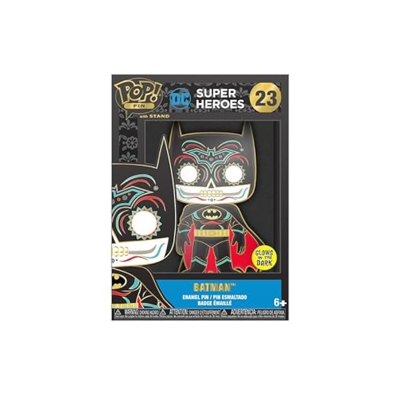 Funko Loungefly Large Enamel Pin DC Comics DOTD - Batman - Batman - DC Comics Enamel Pins - Cute Collectable Novelty Brooch - for Backpacks & Bags - Gift Idea - Official Merchandise Novelty