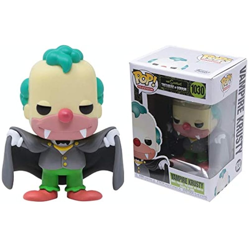 Action Figures Funko POP The Simpsons: Treehouse of Horror - Vampire Krusty Funko Pop! Vinyl Figure (Bundled with Compatible Box Protector Case), Multied, 3.75 inches