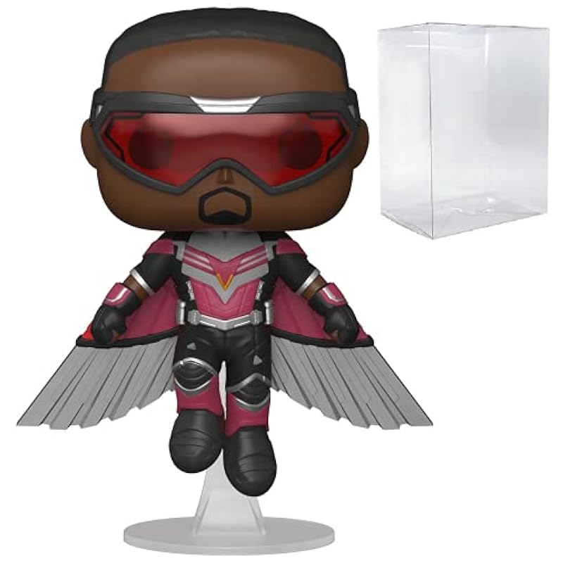 Action Figures Funko Funko Pop! Marvel: The Falcon and The Winter Soldier - Falcon (Flying) Vinyl Figure (Bundled with Pop Box Protector Case)