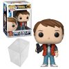 Funko Pop! Movies: Back to The Future - Marty in Puffy Vest Bundle with 1 PopShield Pop Box Protector Action Figures Funko