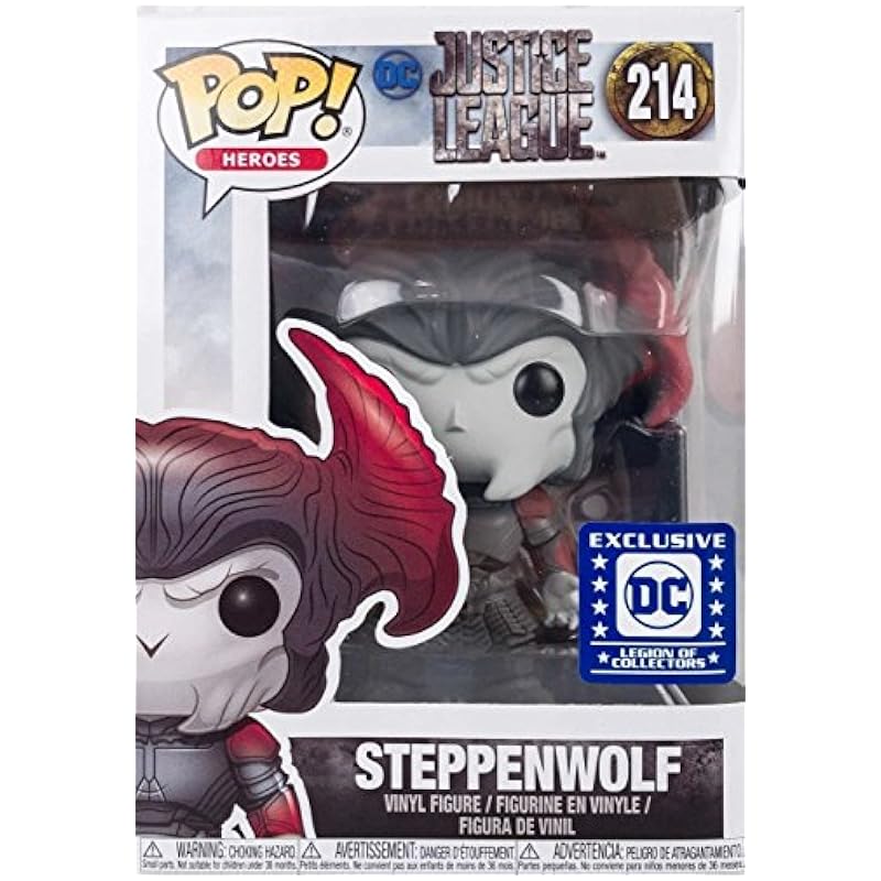 Funko POP! Movies: DC Justice League – Steppenwolf Legion of Collectors Exclusive #214 Vinyl Figure (Bundled with Pop Box Protector CASE) Statues Funko