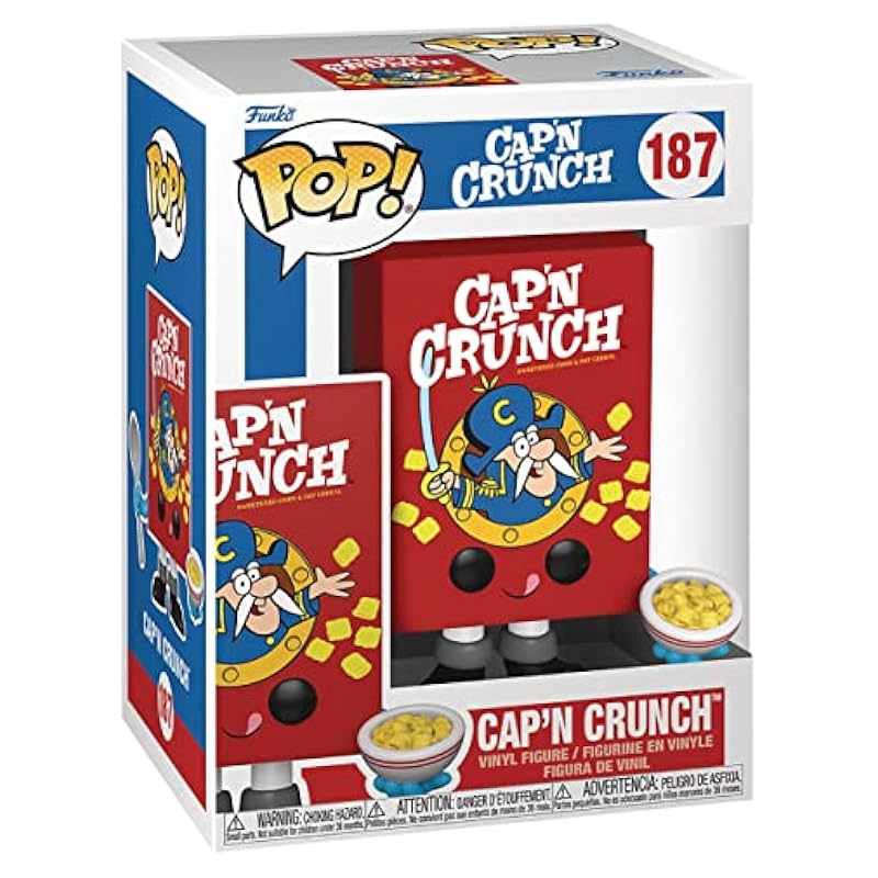POP Ad Icons:Quaker-Cap n Crunch Cereal Box Funko Pop! Vinyl Figure (Bundled with Compatible Pop Box Protector Case) Multi 3.75 inches Funko Action Figures