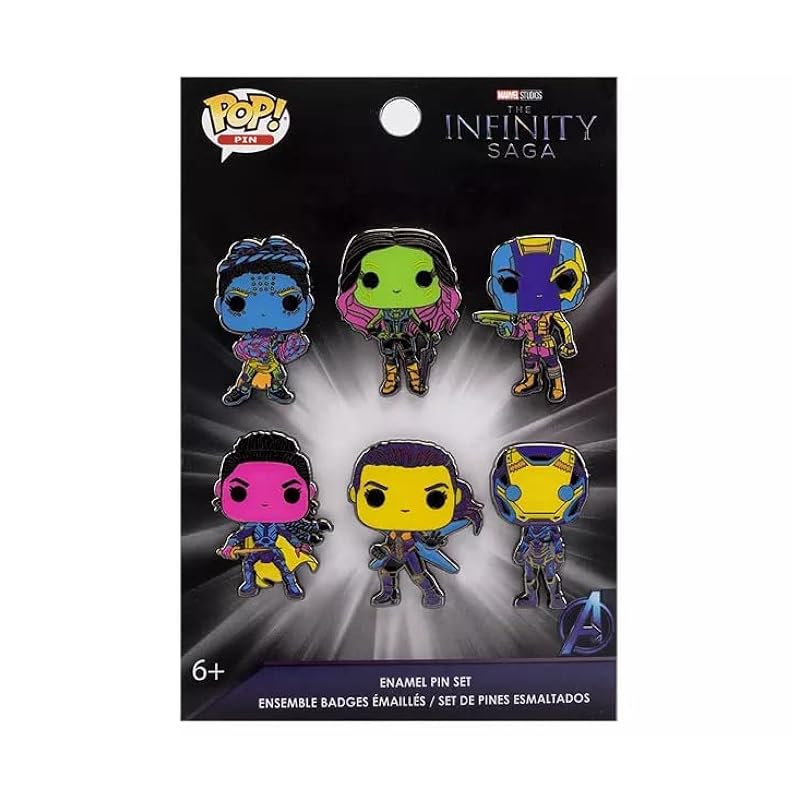Funko Novelty Funko POP! Pins: Marvel - Women Neon 6pc Pin Set