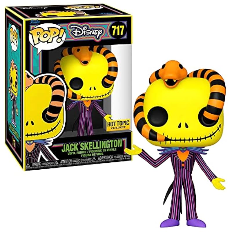 Pop! The Nightmare Before Christmas Jack Skellington with Snake Blacklight Special Edition Bobbleheads Funko