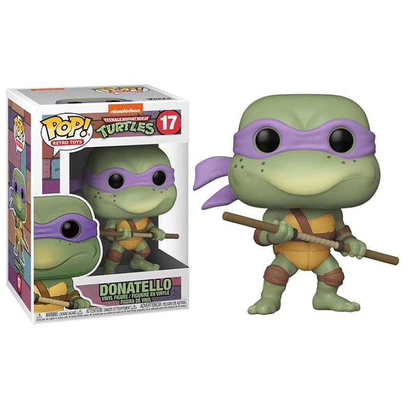 Funko TMNT + Protector: Teenage Mutant Ninja Turtle Pop! Retro Toys Vinyl Figure (Bundled with ToyBop Box Protector Collector Case) (Donatello) Funko Statues