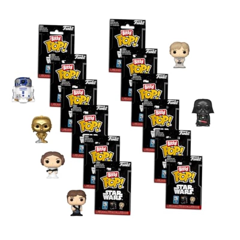 Bobbleheads Funko Funko 12 x Bitty Pop! Singles: Star Wars Mystery Mini Collectible Toys 12-Piece Poly Bag