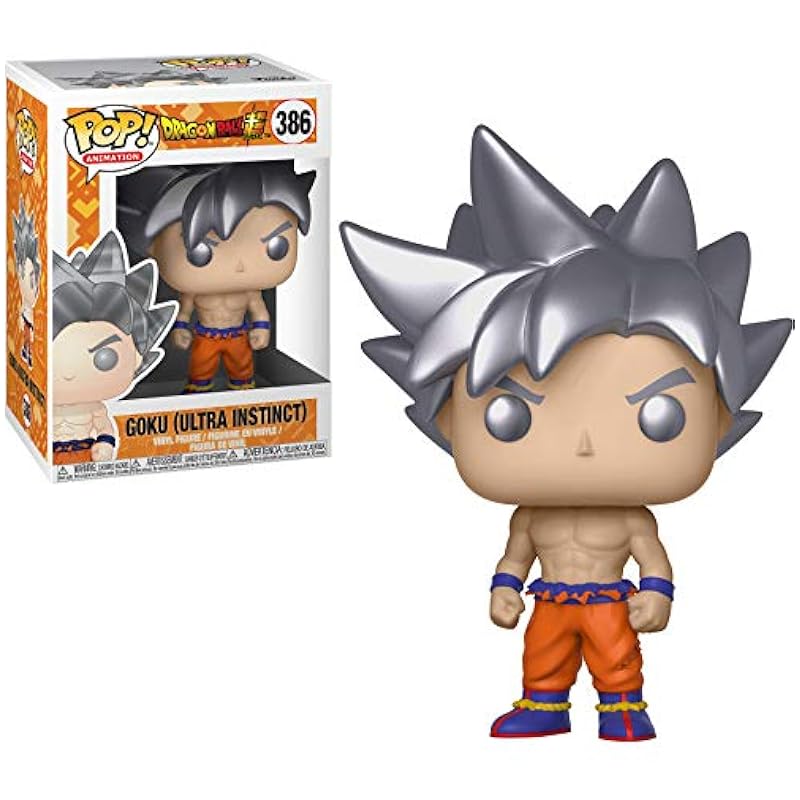 Funko Son Goku [Ultra Instinct]: Dragonball Super x POP! Animation Vinyl Figure & 1 PET Plastic Graphical Protector Bundle [#386 / 31633 - B] Bobbleheads Funko