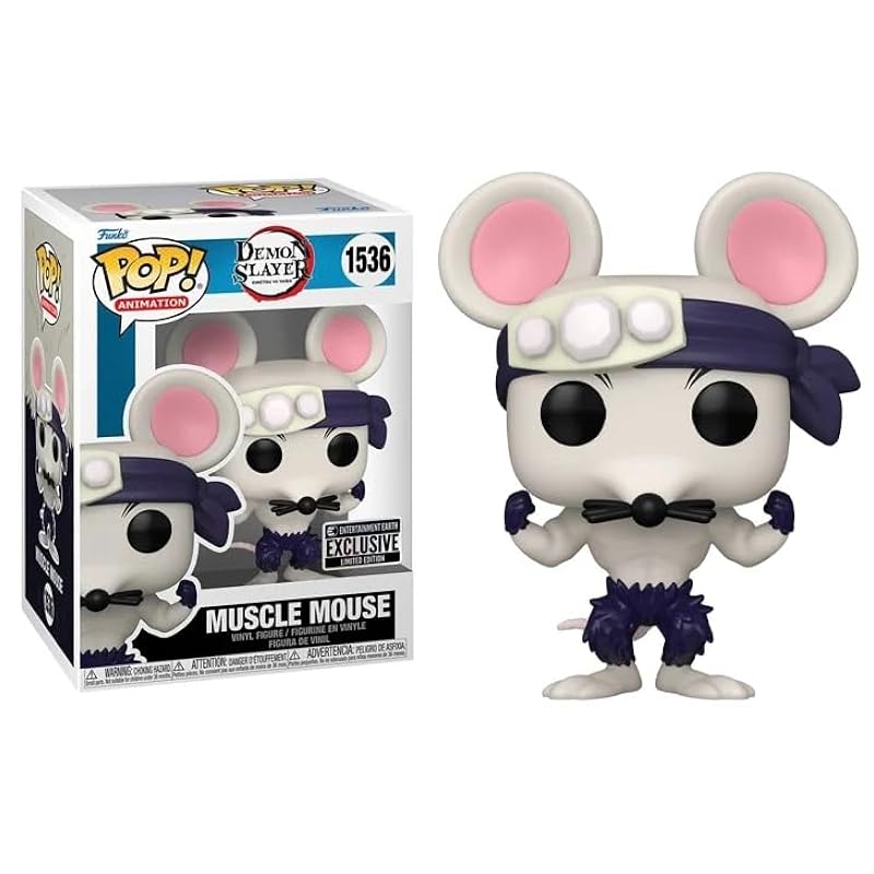 Bobbleheads Funko Funko Pop Demon Slayer + Protector: Pop! Animation Vinyl Figure (Gift Set Bundled with ToyBop Brand Box Protector Collector Case) (Muscle Mouse EE Exclusive)